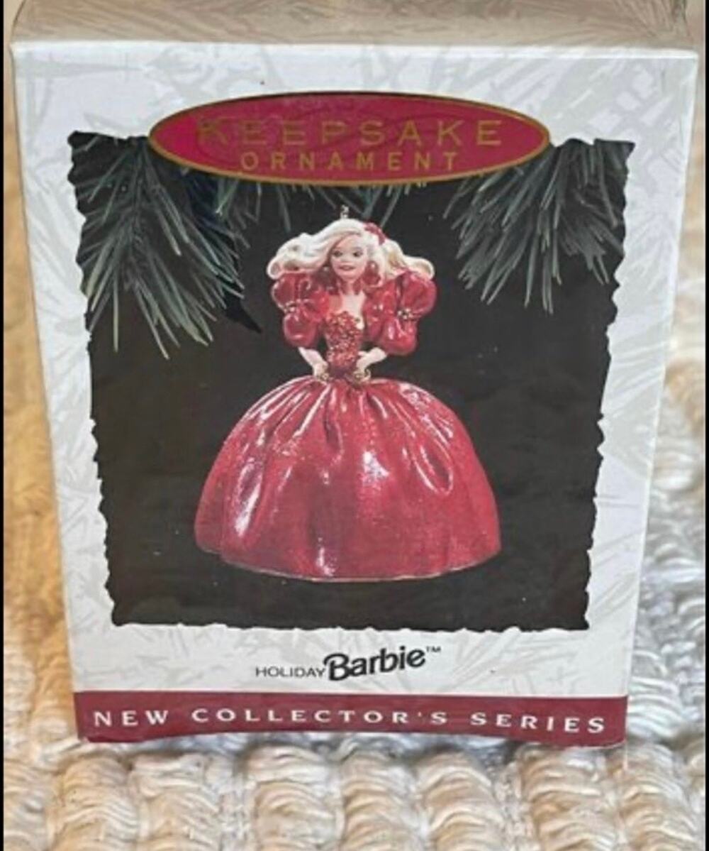 hallmark ornament holiday Barbie 1993 vintage  new in box